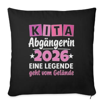 Daycare graduate 2026 motif - Sofa pillowcase 17,3'' x 17,3'' (45 x 45 cm) - black - Front
