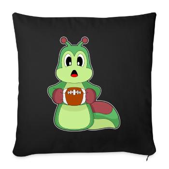 Football américain Caterpillar - Housse de coussin décorative 45 x 45 cm - noir - Devant