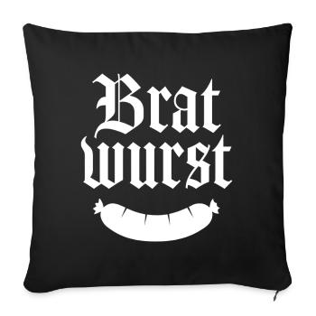 Bratwurst - Housse de coussin décorative 45 x 45 cm - noir - Devant
