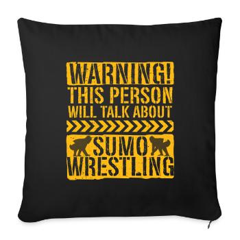 Sumo Wrestler Sumo Wrestling Japanese Nagoya - Sofa pillowcase 17,3'' x 17,3'' (45 x 45 cm) - black - Front