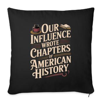 Wrote Chapters of American History Hispanic - Sofa pillowcase 17,3'' x 17,3'' (45 x 45 cm) - black - Front