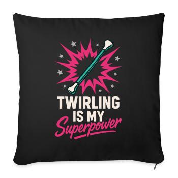Baton Twirler Majorette Captain Squad Club - Sofa pillowcase 17,3'' x 17,3'' (45 x 45 cm) - black - Front