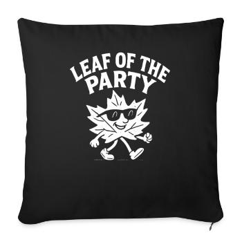 Leaf of the Party Happy Fall Harvest Autumn Leaf - Sofa pillowcase 17,3'' x 17,3'' (45 x 45 cm) - black - Front