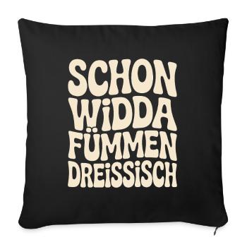 Already Widda Fümmen Dreissisch 50th birthday - Sofa pillowcase 17,3'' x 17,3'' (45 x 45 cm) - black - Front