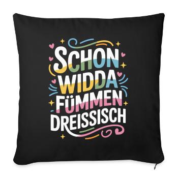 Already Widda Fümmen Dreissisch 50th birthday - Sofa pillowcase 17,3'' x 17,3'' (45 x 45 cm) - black - Front