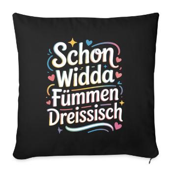 Widda Fümmen Dreissisch fête déjà ses 50 ans - Housse de coussin décorative 45 x 45 cm - noir - Devant