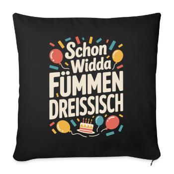 Widda Fümmen Dreissisch fête déjà ses 50 ans - Housse de coussin décorative 45 x 45 cm - noir - Devant