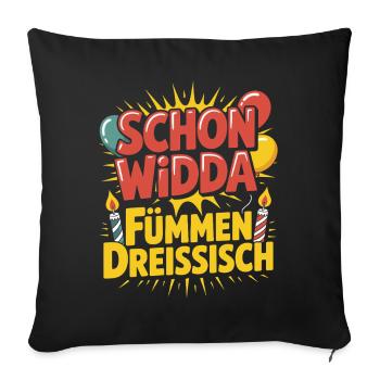 Widda Fümmen Dreissisch fête déjà ses 50 ans - Housse de coussin décorative 45 x 45 cm - noir - Devant