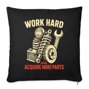 Work and car parts collecting garages craftsmen - Sofa pillowcase 17,3'' x 17,3'' (45 x 45 cm) - black - Front
