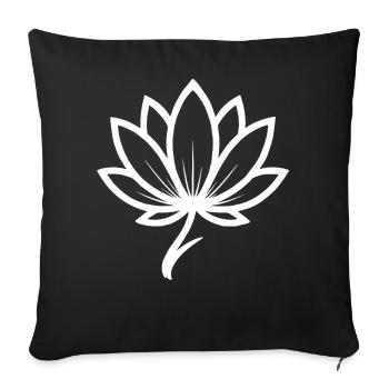 Mental Health Awareness Lotus - Sofa pillowcase 17,3'' x 17,3'' (45 x 45 cm) - black - Front