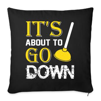 Heating Engineer Heating Construction Plumber Plumber - Sofa pillowcase 17,3'' x 17,3'' (45 x 45 cm) - black - Front