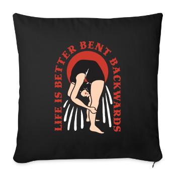 Contorsionniste Contorsion - Housse de coussin décorative 45 x 45 cm - noir - Devant