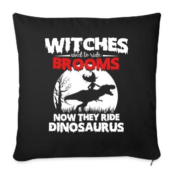 Witches and Dinosaurs Halloween - Sofa pillowcase 17,3'' x 17,3'' (45 x 45 cm) - black - Front