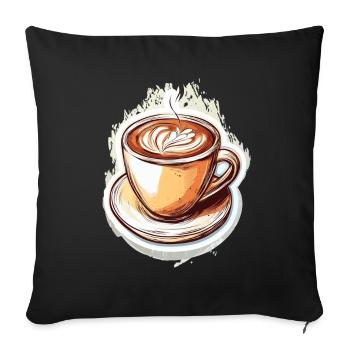 Kaffee - Sofakissenbezug 45 x 45 cm - Schwarz - Vorne