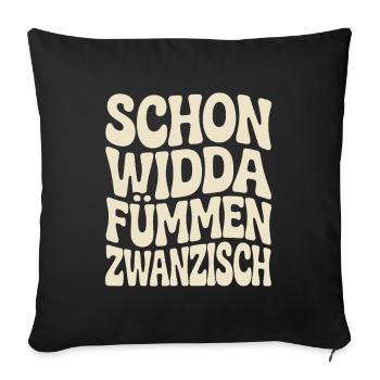 Widda Fümmen Zwanzisch fête déjà ses 50 ans - Housse de coussin décorative 45 x 45 cm - noir - Devant