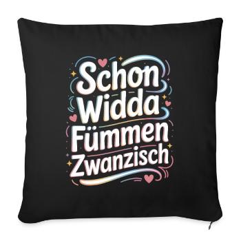 Already Widda Fümmen Zwanzisch 50th birthday - Sofa pillowcase 17,3'' x 17,3'' (45 x 45 cm) - black - Front