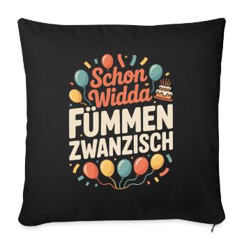 Already Widda Fümmen Zwanzisch 50th birthday - Sofa pillowcase 17,3'' x 17,3'' (45 x 45 cm) - black - Front