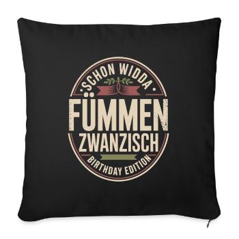 Already Widda Fümmen Zwanzisch 50th birthday - Sofa pillowcase 17,3'' x 17,3'' (45 x 45 cm) - black - Front