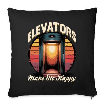 Elevator toddler & kids - Sofa pillowcase 17,3'' x 17,3'' (45 x 45 cm) - black - Front