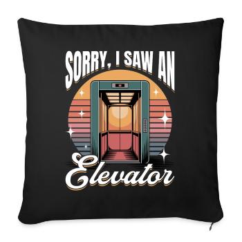 Elevator toddler & kids - Sofa pillowcase 17,3'' x 17,3'' (45 x 45 cm) - black - Front