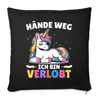 Malle HANDS OFF! Anti-Flirt Party Outfit - Sofa pillowcase 17,3'' x 17,3'' (45 x 45 cm) - black - Front