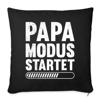 Soon to be a father DAD MODE STARTS Funny - Sofa pillowcase 17,3'' x 17,3'' (45 x 45 cm) - black - Front