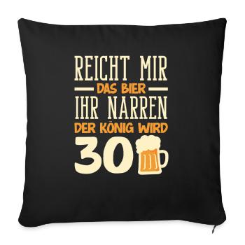 Funny 30th birthday gift - Sofa pillowcase 17,3'' x 17,3'' (45 x 45 cm) - black - Front