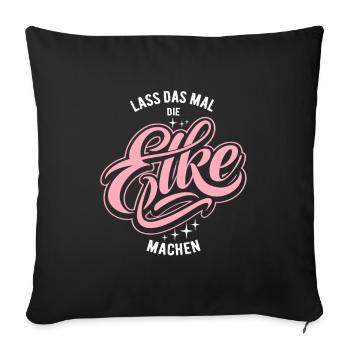 Let Elke do it - Name Day - Sofa pillowcase 17,3'' x 17,3'' (45 x 45 cm) - black - Front