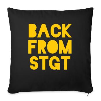 Back from Stuttgart - Sofa pillowcase 17,3'' x 17,3'' (45 x 45 cm) - black - Front