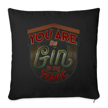 Conception de lettrage néon motivant - Housse de coussin décorative 45 x 45 cm - noir - Devant
