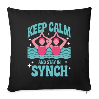 Synchronschwimmen Kunstschwimmen Wassersport - Sofakissenbezug 45 x 45 cm - Schwarz - Vorne
