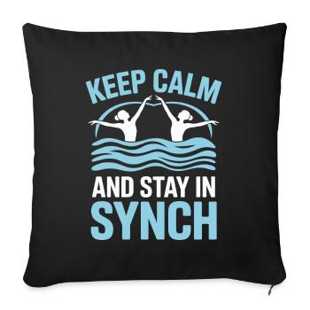 Natation synchronisée Natation artistique Sports nautiques - Housse de coussin décorative 45 x 45 cm - noir - Devant