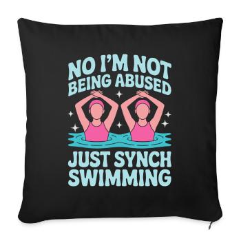 Natation synchronisée Natation artistique Sports nautiques - Housse de coussin décorative 45 x 45 cm - noir - Devant