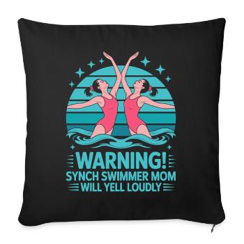 Natation synchronisée Natation artistique Sports nautiques - Housse de coussin décorative 45 x 45 cm - noir - Devant