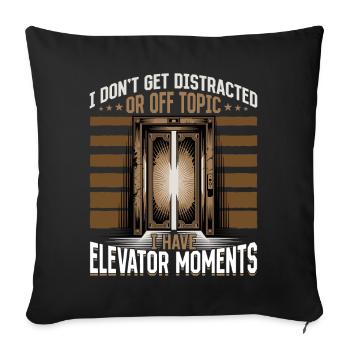 Elevator toddler & kids - Sofa pillowcase 17,3'' x 17,3'' (45 x 45 cm) - black - Front