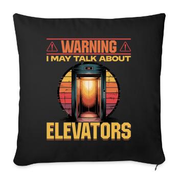 Elevator toddler & kids - Sofa pillowcase 17,3'' x 17,3'' (45 x 45 cm) - black - Front