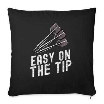 Dartboard with Precision Arrows Design - Sofa pillowcase 17,3'' x 17,3'' (45 x 45 cm) - black - Front