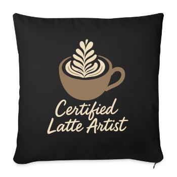 Barista Espresso Crew Café Slinger Latte - Housse de coussin décorative 45 x 45 cm - noir - Devant