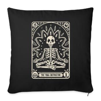 Yoga Teacher Tarot Card Halloween - Sofa pillowcase 17,3'' x 17,3'' (45 x 45 cm) - black - Front