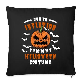 Drôle d’inflation Halloween Cotes - Housse de coussin décorative 45 x 45 cm - noir - Devant