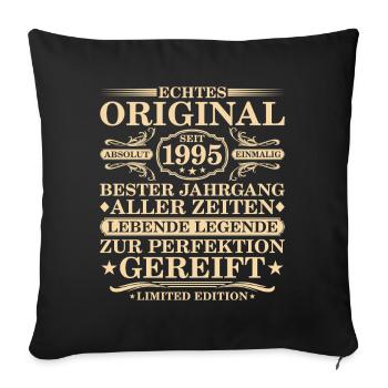 Original since 1995 Vintage - 30th Birthday - Sofa pillowcase 17,3'' x 17,3'' (45 x 45 cm) - black - Front