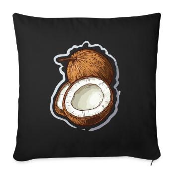Coconut - Sofa pillowcase 17,3'' x 17,3'' (45 x 45 cm) - black - Front