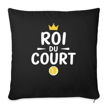 King of the Court Gift Tennis Player - Sofa pillowcase 17,3'' x 17,3'' (45 x 45 cm) - black - Front