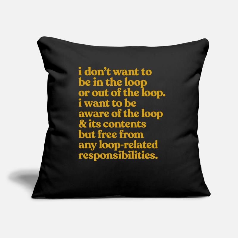Conscient de la citation Loop Housse de coussin décorative 45 x 45 cm