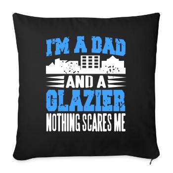Retired Glazier Celebration Window Worker Humor - Sofa pillowcase 17,3'' x 17,3'' (45 x 45 cm) - black - Front