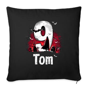 Halloween Scary Ghost Night Design - Sofa pillowcase 17,3'' x 17,3'' (45 x 45 cm) - black - Front