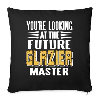 Future Glazier Master in Training Funny Worker - Sofa pillowcase 17,3'' x 17,3'' (45 x 45 cm) - black - Front