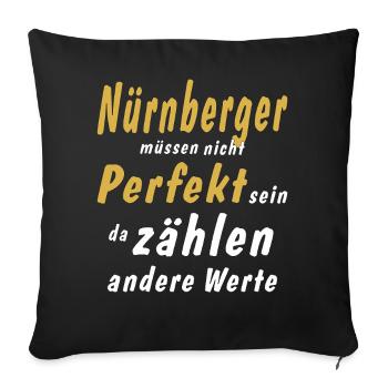 Nurembergers don't have to be perfect - Sofa pillowcase 17,3'' x 17,3'' (45 x 45 cm) - black - Front