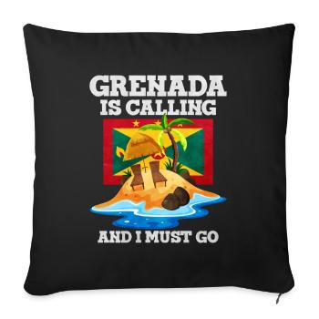 Grenada - Sofa pillowcase 17,3'' x 17,3'' (45 x 45 cm) - black - Front