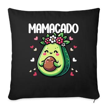 Mamacado Avocado Lover Mother's Day - Sofa pillowcase 17,3'' x 17,3'' (45 x 45 cm) - black - Front
